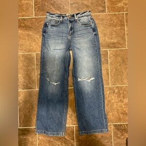 NWT Sneak Peek Distressed 90’s Wide Leg Jeans